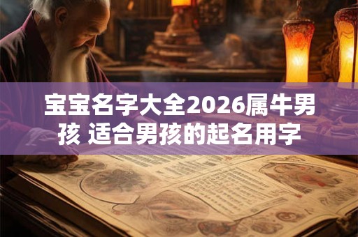 宝宝名字大全2026属牛男孩 适合男孩的起名用字