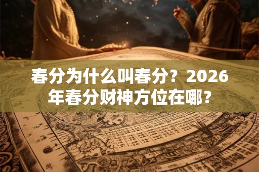 春分为什么叫春分？2026年春分财神方位在哪？