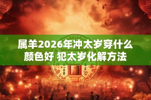 属羊2026年冲太岁穿什么颜色好 犯太岁化解方法