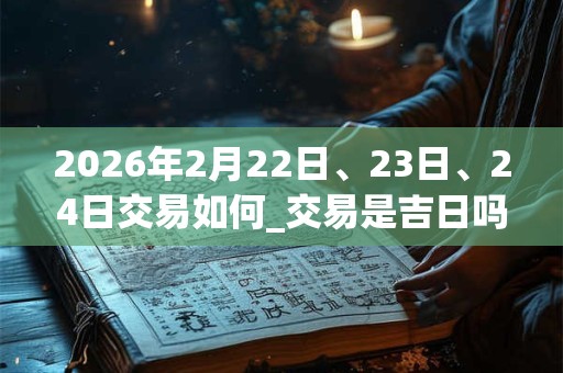 2026年2月22日、23日、24日交易如何_交易是吉日吗 2026年2月22日、23日、24日交易如何_交易是吉日吗