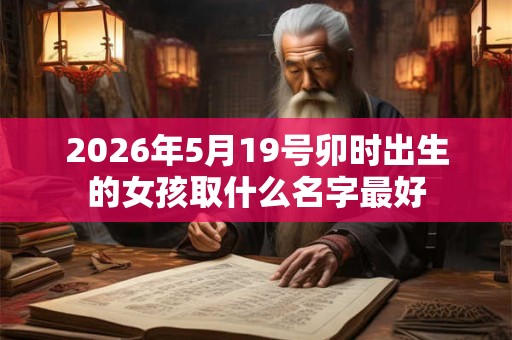 2026年5月19号卯时出生的女孩取什么名字最好