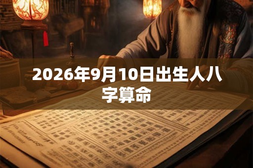 2026年9月10日出生人八字算命 2026年9月10日出生人八字算命