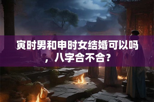 寅时男和申时女结婚可以吗，八字合不合？