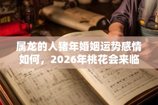 属龙的人猪年婚姻运势感情如何，2026年桃花会来临吗？