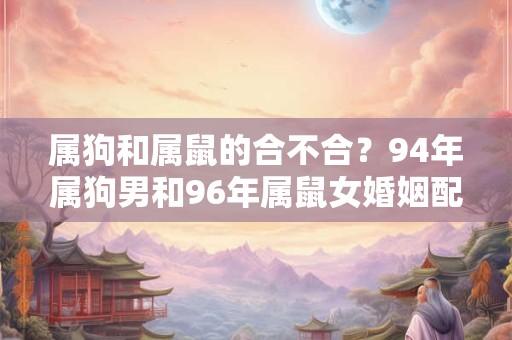 属狗和属鼠的合不合？94年属狗男和96年属鼠女婚姻配吗？