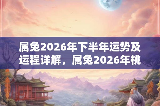 属兔2026年下半年运势及运程详解，属兔2026年桃花方位