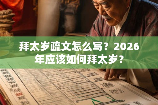 拜太岁疏文怎么写？2026年应该如何拜太岁？