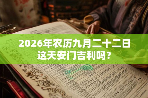 2026年农历九月二十二日这天安门吉利吗？