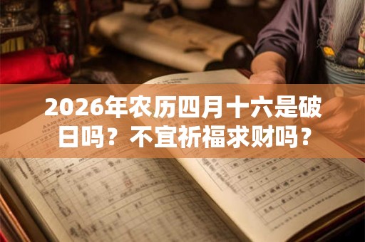 2026年农历四月十六是破日吗？不宜祈福求财吗？