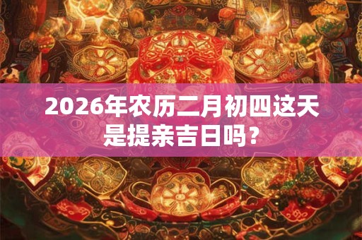 2026年农历二月初四这天是提亲吉日吗？