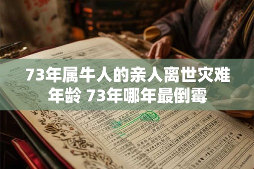 73年属牛人的亲人离世灾难年龄 73年哪年最倒霉