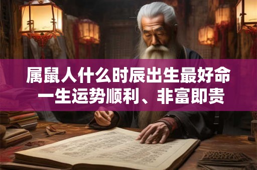 属鼠人什么时辰出生最好命 一生运势顺利、非富即贵