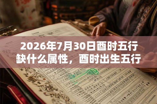 2026年7月30日酉时五行缺什么属性,酉时出生五行缺什么 2026年7月30日酉时五行缺什么属性,酉时出生五行缺什么