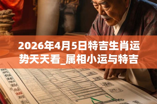 2026年4月5日特吉生肖运势天天看_属相小运与特吉生肖播报 2026年4月5日特吉生肖运势天天看_属相小运与特吉生肖播报