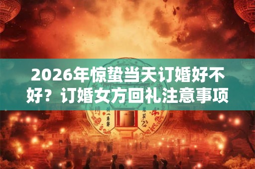 2026年惊蛰当天订婚好不好？订婚女方回礼注意事项