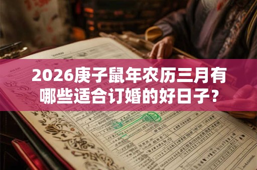 2026庚子鼠年农历三月有哪些适合订婚的好日子？