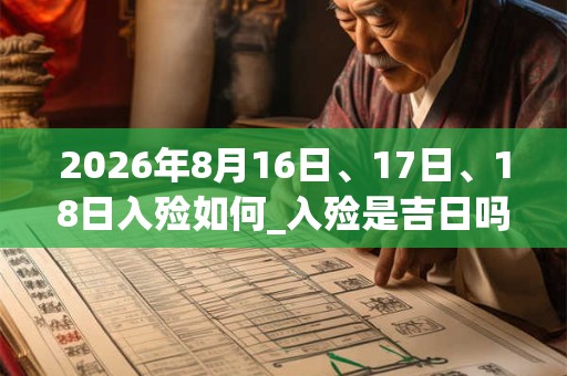 2026年8月16日、17日、18日入殓如何_入殓是吉日吗