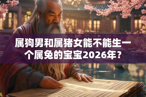属狗男和属猪女能不能生一个属兔的宝宝2026年？