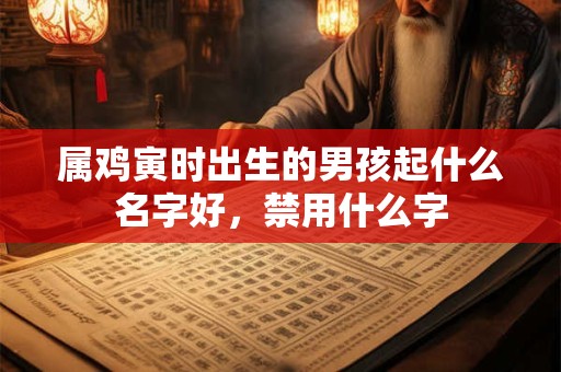 属鸡寅时出生的男孩起什么名字好，禁用什么字
