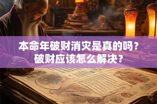 本命年破财消灾是真的吗？破财应该怎么解决？