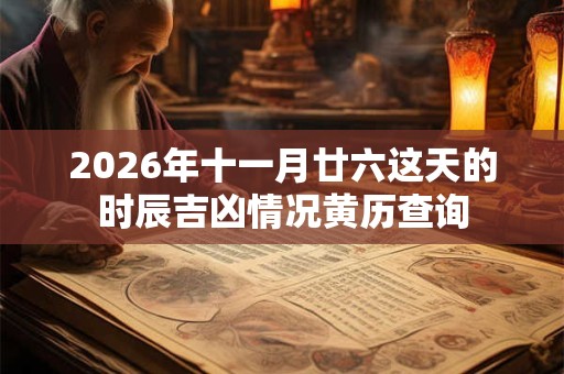 2026年十一月廿六这天的时辰吉凶情况黄历查询