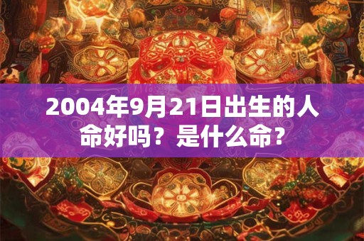 2004年9月21日出生的人命好吗？是什么命？