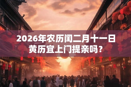 2026年农历闰二月十一日黄历宜上门提亲吗？