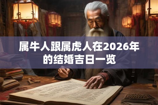 属牛人跟属虎人在2026年的结婚吉日一览