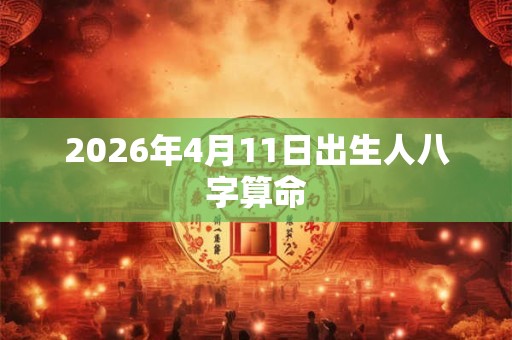 2026年4月11日出生人八字算命