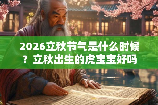 2026立秋节气是什么时候？立秋出生的虎宝宝好吗