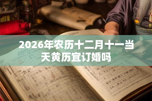 2026年农历十二月十一当天黄历宜订婚吗