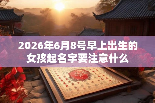 2026年6月8号早上出生的女孩起名字要注意什么