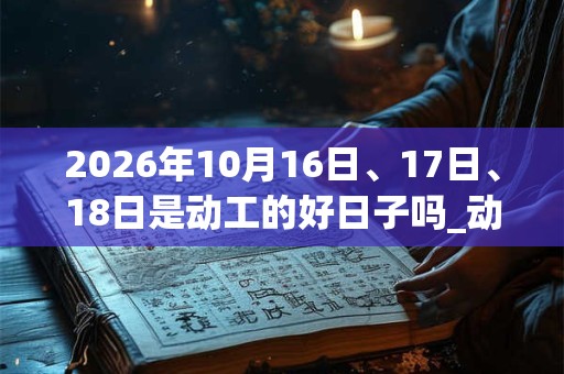 2026年10月16日、17日、18日是动工的好日子吗_动工可以吗