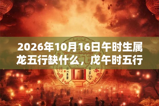 2026年10月16日午时生属龙五行缺什么，戊午时五行缺什么