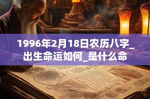 1996年2月18日农历八字_出生命运如何_是什么命 1996年2月18日农历八字_出生命运如何_是什么命