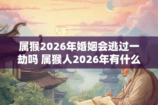 属猴2026年婚姻会逃过一劫吗 属猴人2026年有什么灾