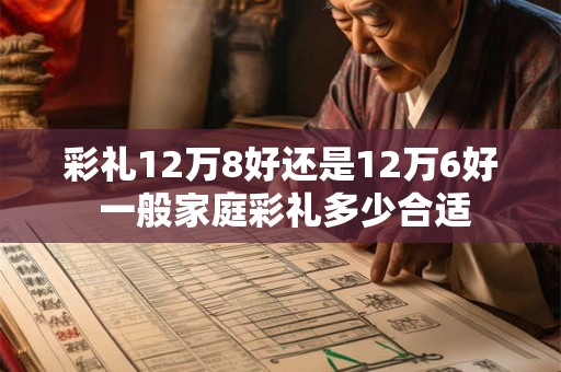 彩礼12万8好还是12万6好 一般家庭彩礼多少合适