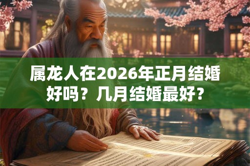 属龙人在2026年正月结婚好吗？几月结婚最好？