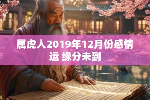 属虎人2019年12月份感情运 缘分未到