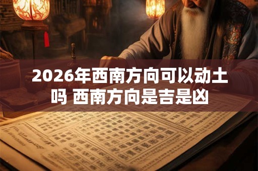 2026年西南方向可以动土吗 西南方向是吉是凶