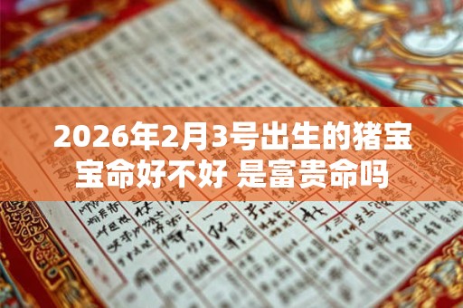 2026年2月3号出生的猪宝宝命好不好 是富贵命吗