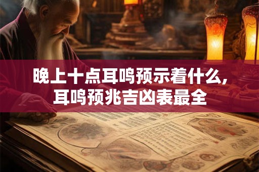 晚上十点耳鸣预示着什么,耳鸣预兆吉凶表最全 晚上十点耳鸣预示着什么,耳鸣预兆吉凶表最全