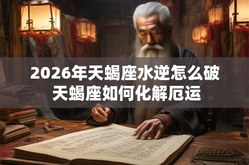 2026年天蝎座水逆怎么破 天蝎座如何化解厄运 2026年天蝎座水逆怎么破 天蝎座如何化解厄运