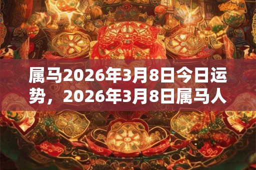 属马2026年3月8日今日运势,2026年3月8日属马人运势好吗? 属马2026年3月8日今日运势,2026年3月8日属马人运势好吗?