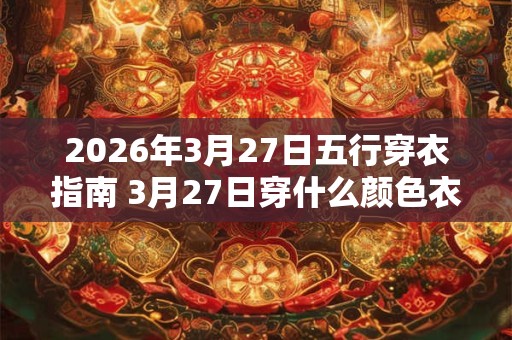 2026年3月27日五行穿衣指南 3月27日穿什么颜色衣服