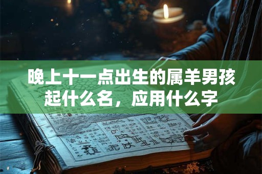 晚上十一点出生的属羊男孩起什么名，应用什么字