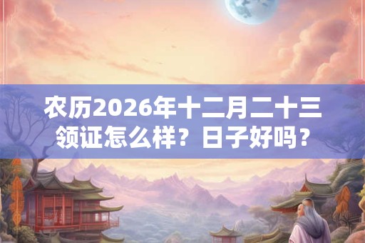 农历2026年十二月二十三领证怎么样?日子好吗? 农历2026年十二月二十三领证怎么样?日子好吗?