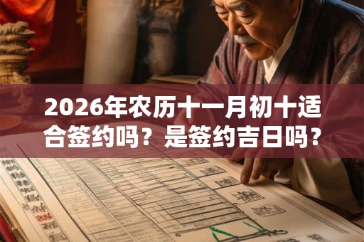 2026年农历十一月初十适合签约吗？是签约吉日吗？