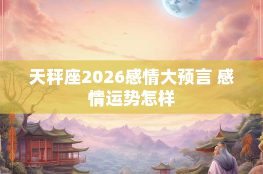 天秤座2026感情大预言 感情运势怎样 天秤座2026感情大预言 感情运势怎样