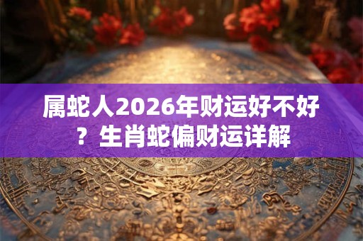 属蛇人2026年财运好不好?生肖蛇偏财运详解 属蛇人2026年财运好不好?生肖蛇偏财运详解